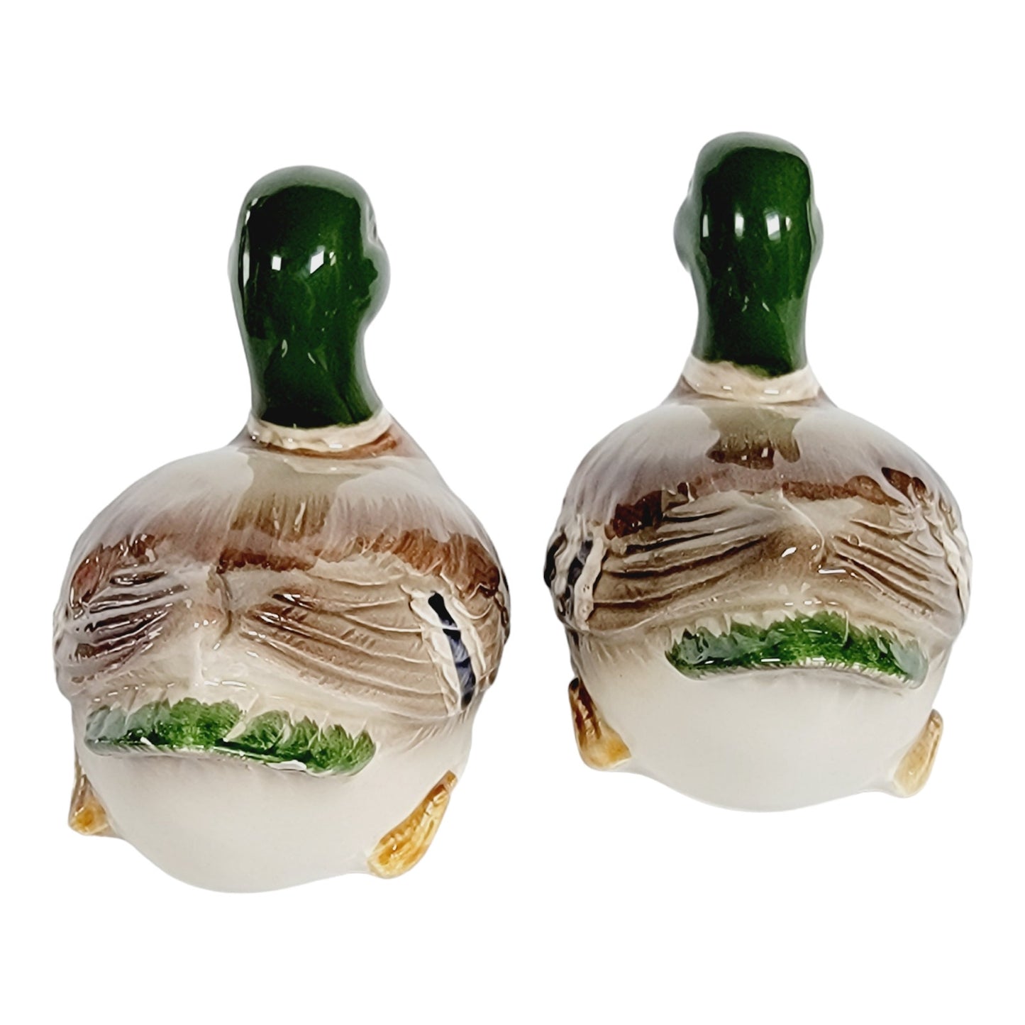 Vintage Otagiri Mallard Duck Salt & Pepper Shakers, Ceramic Ducks, Made In Japan