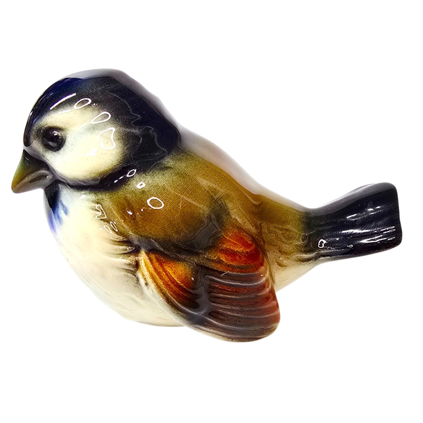 Goebel West Germany CV 74 Blue Headed Sparrow Bird Figurine Porcelain CV74