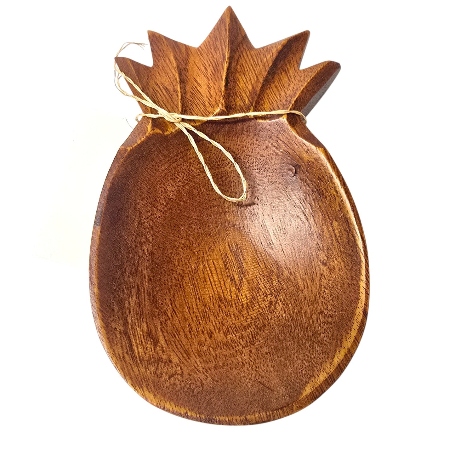 TropEco Hawaii Monkeypod Pineapple Trinket Dish NWT Wood Catch-all Tiki Rustic