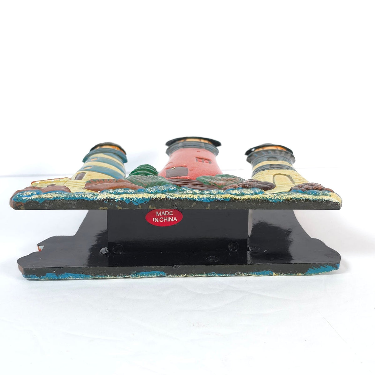 Hand Painted Lighthouse Letter Napkin Holder Coastal Nautical Desk Decor