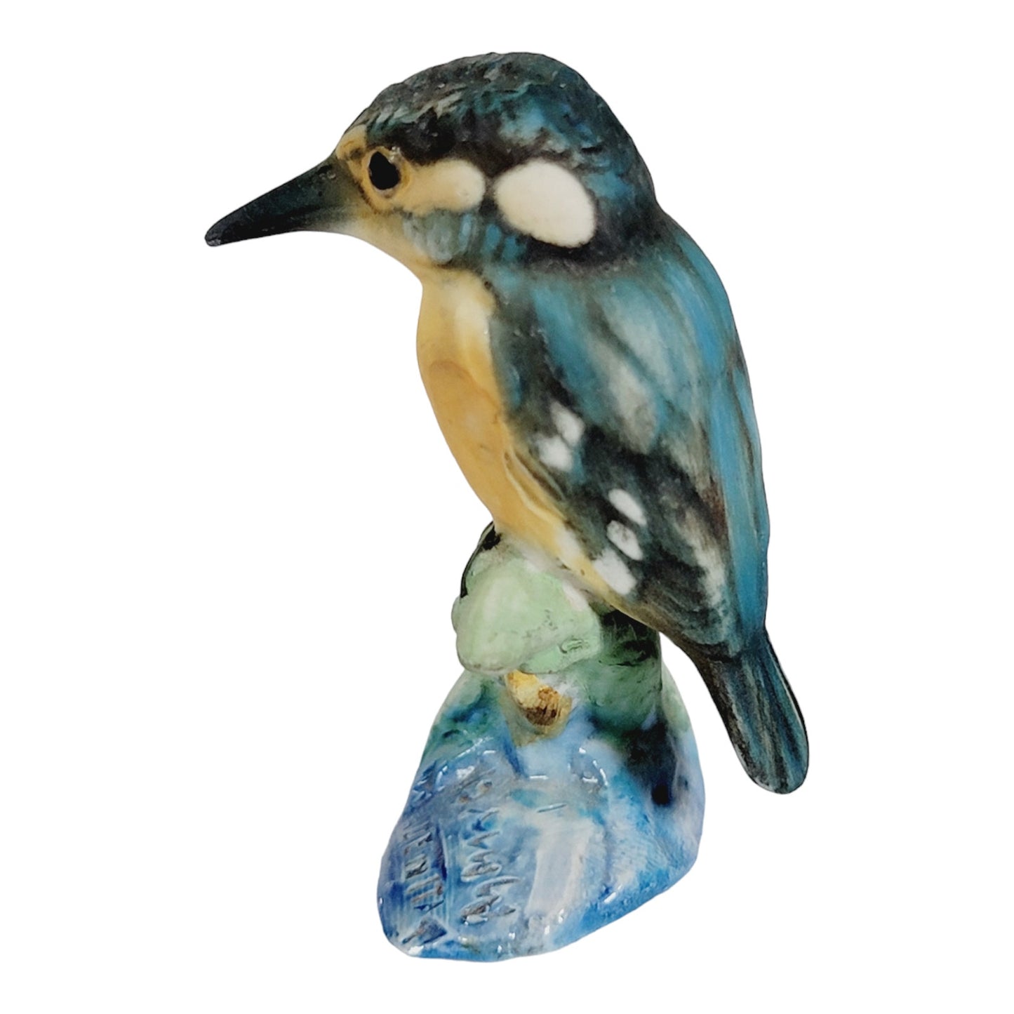 For Danni- Vintage Italian Porcelain Kingfisher Bird Figurine, Signed, Made in Italy