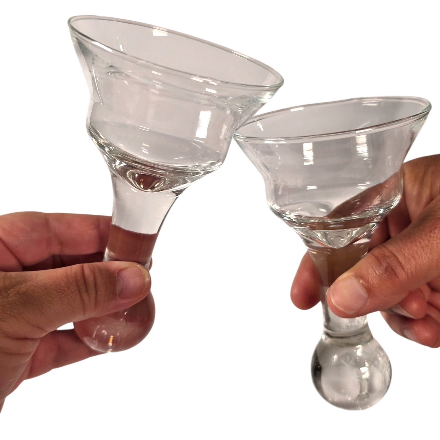 Vintage Glass Stirrup Glasses Stirrup Cups Set of 6 Equestrian Barware