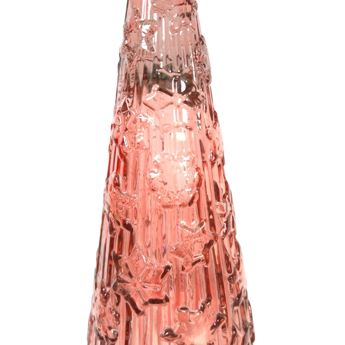 Vidrios San Miguel Pink Recycled Glass Christmas Tree 17 Inch Spain READ