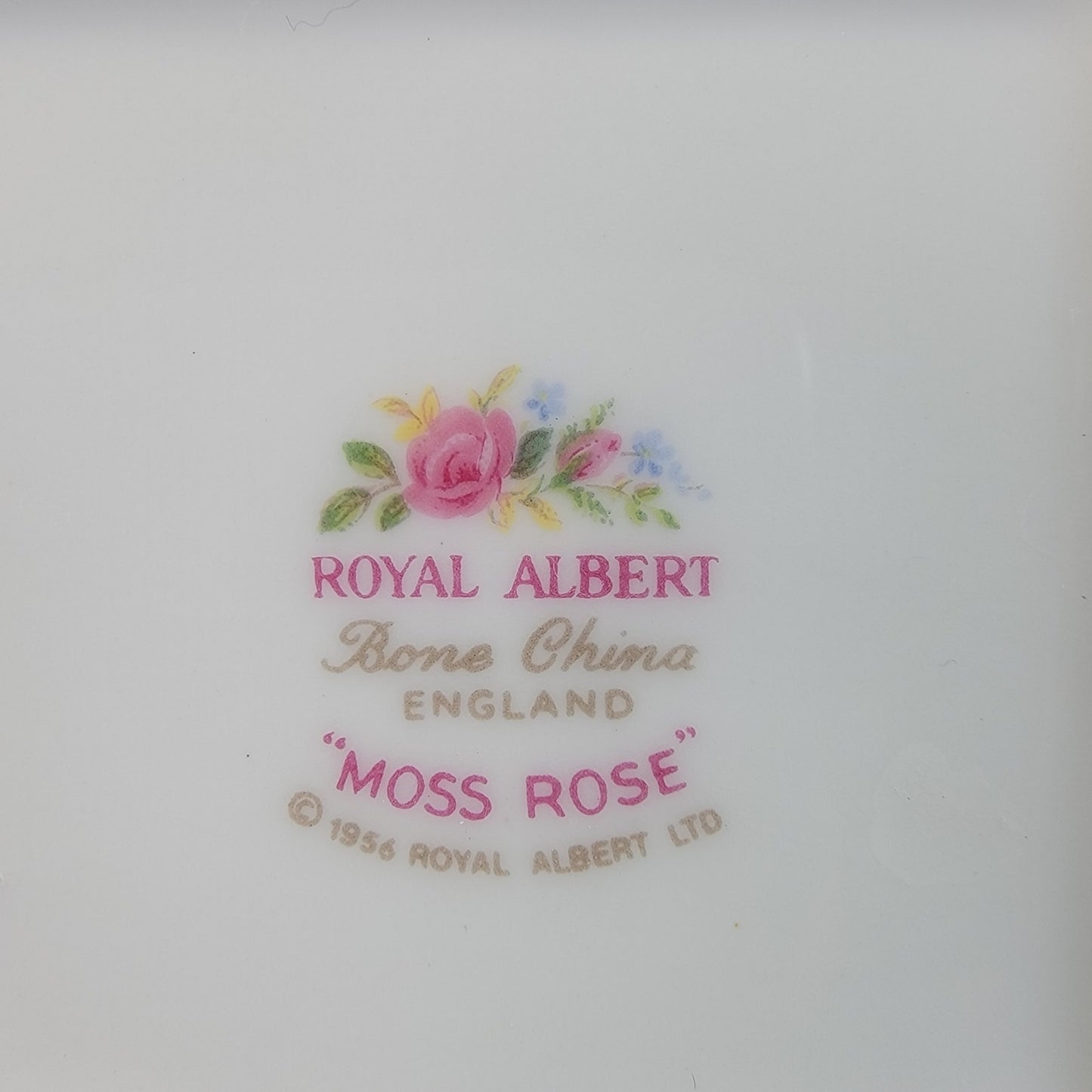 Royal Albert "Moss Rose" Bone China England Candy Dish, Trinket Dish