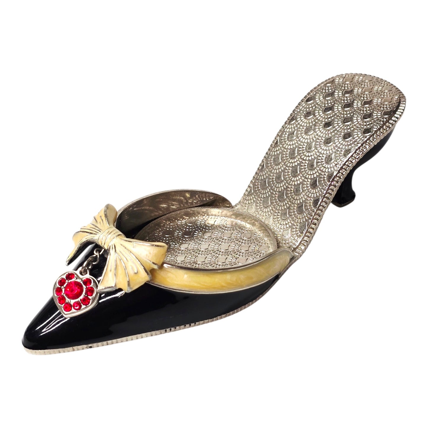 PartyLite Audrey High Heel Shoe Tealight Candle Holder Crystal Charm Valentine's