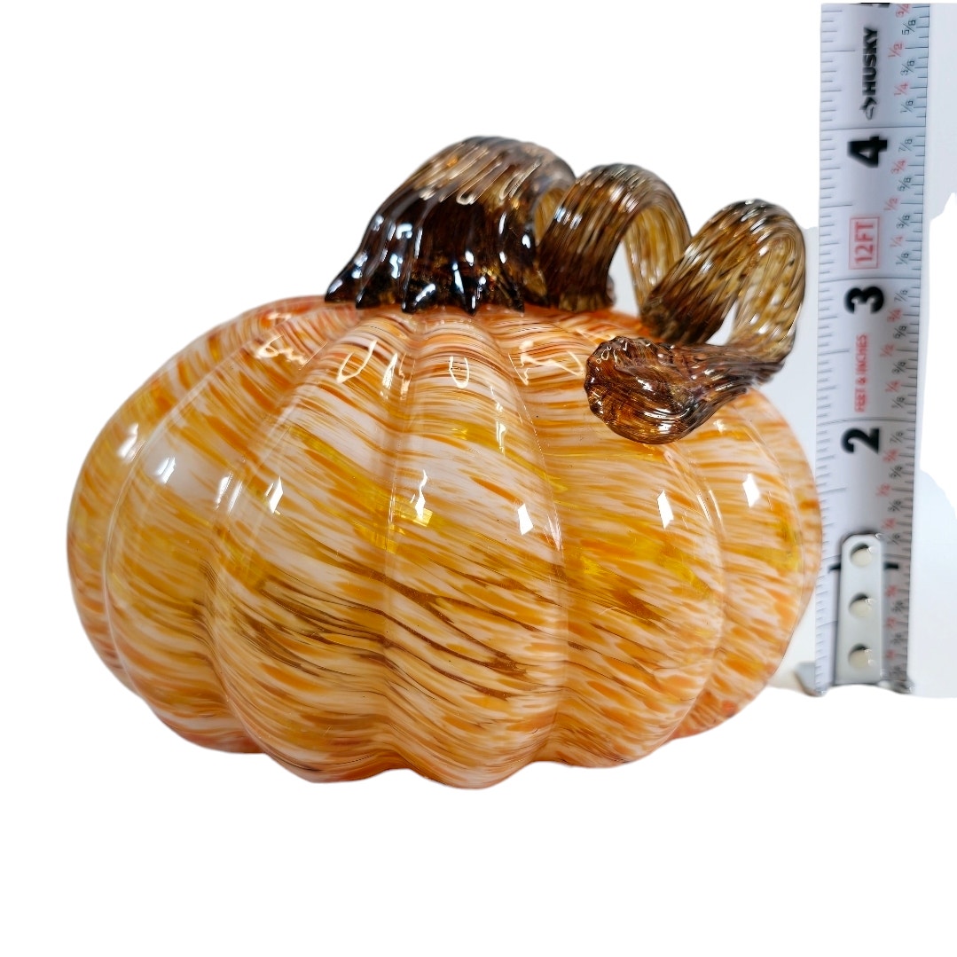 Home Martha Stewart Soft Green Hand Blown Glass Pumpkin