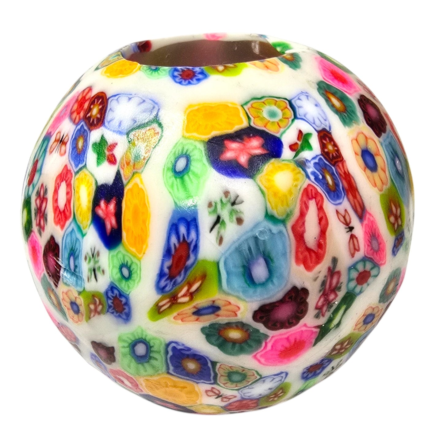 Millefiori Wax Candle Colorful Mosaic Pattern Floral Italian Style Scented Glows