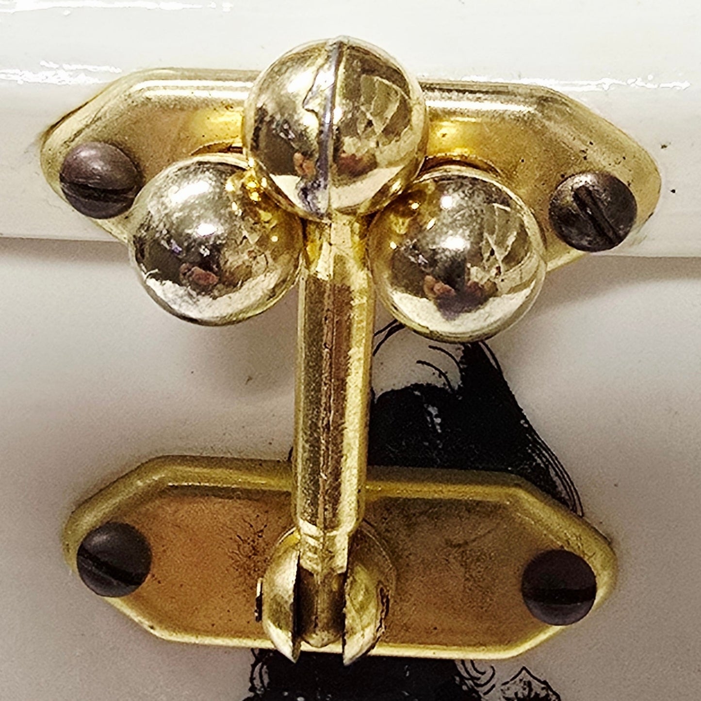 Vintage 1972 Beki Signed Wooden Box Purse Decoupage Hand Painted Octagon Rare