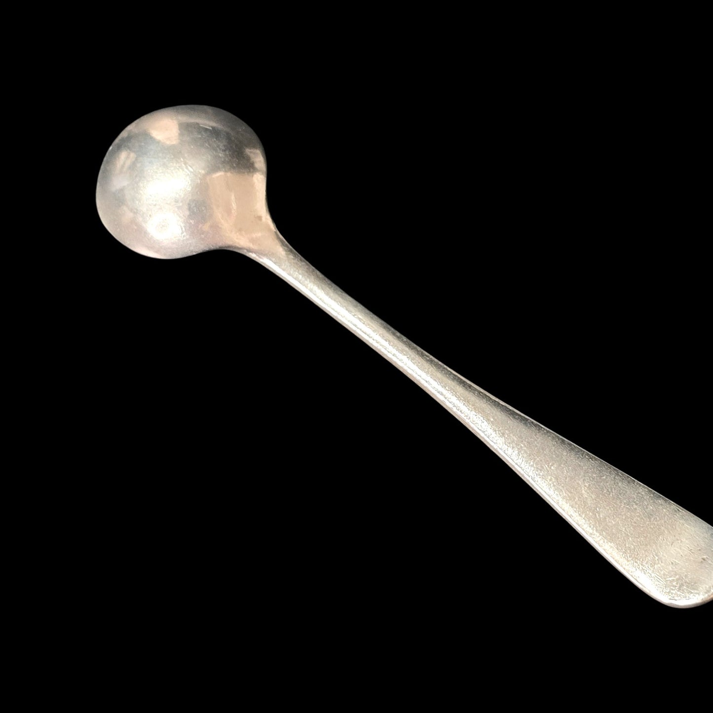 Vintage Heisey Crystolite Mustart Pot Glass Open Salt Sugar Ornate Floral Spoon