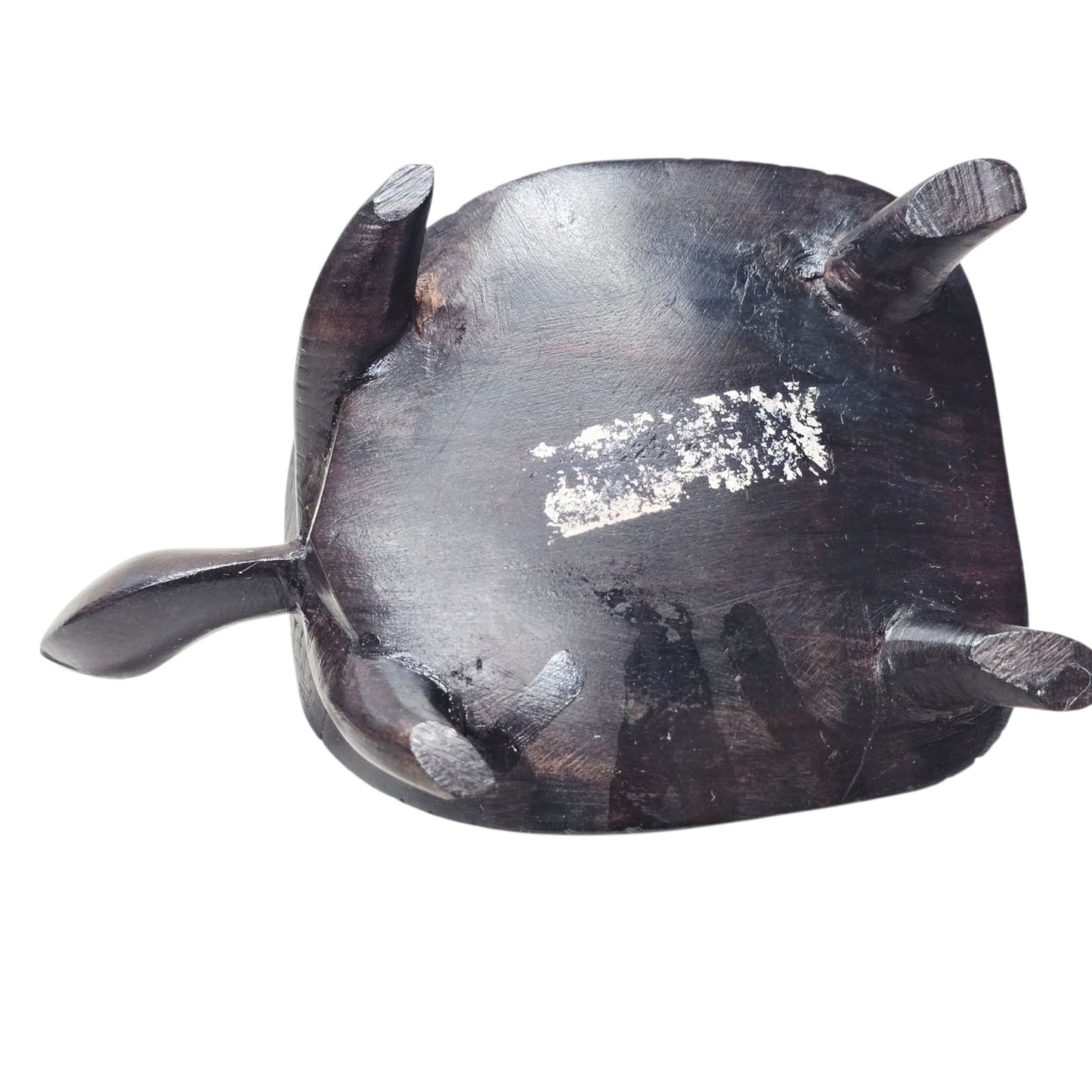 (Reserved for Customer) Hand-Carved Ironwood Turtle Figurine Dark Brown Folk Art Home Décor