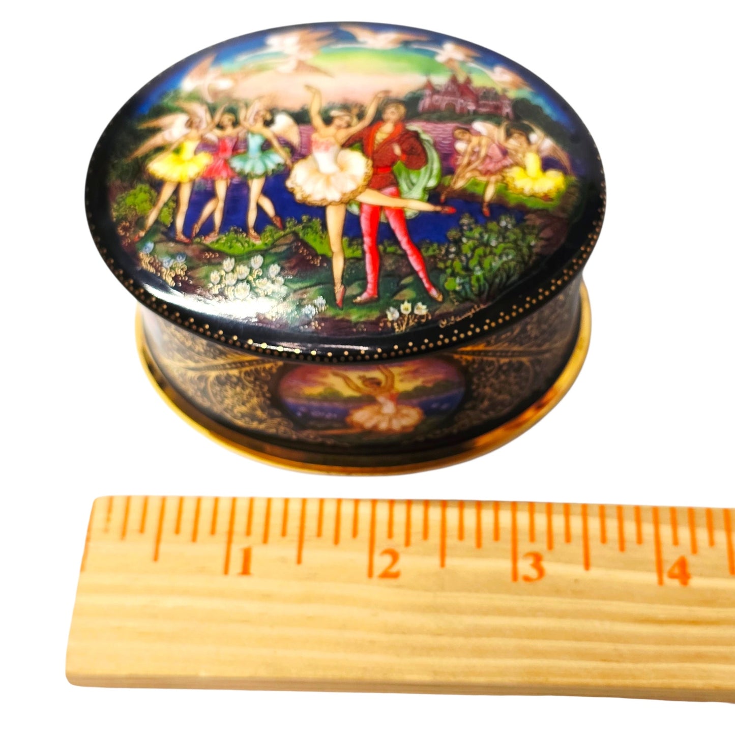 Ardleigh Elliott Swan Lake Trinket Box Porcelain Russian Ballet '92 Signed