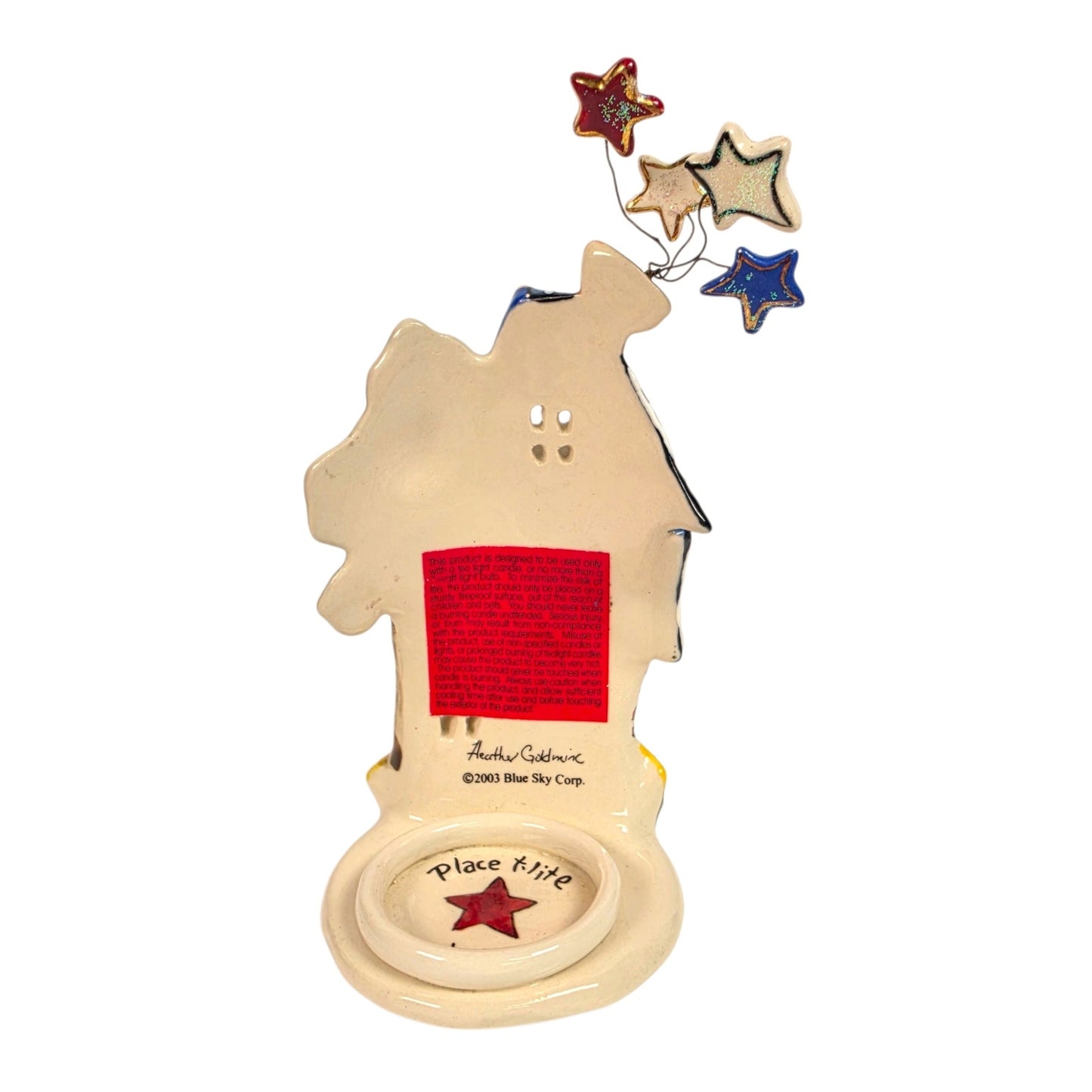 Blue Sky Clayworks Heather Goldminc Home Sweet Home Americana Tea Light House 03