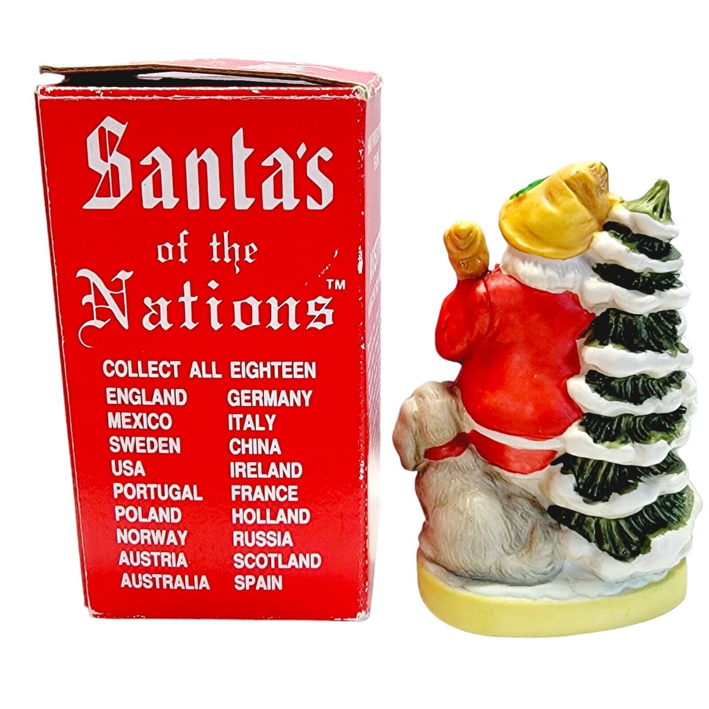 Vintage 1991 Santa's of the Nations Porcelain Figurine #8915 Austria