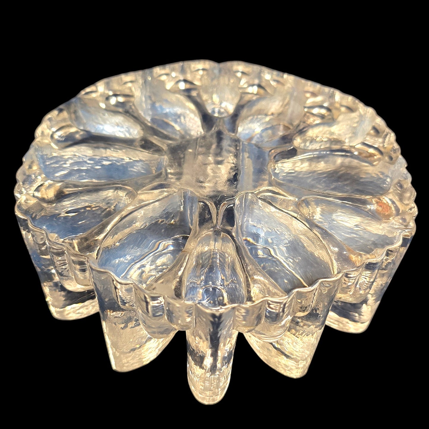 Vintage Bel Mondo Germany Glass Tea Light Warmer / Candle Holder Georgshutte