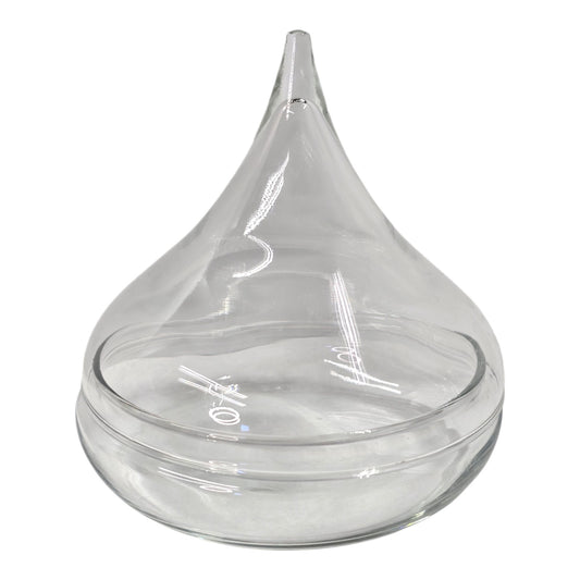 Hershey's Kiss Candy Dish Lidded Jar Clear Glass Candy Jar Trinket Dish