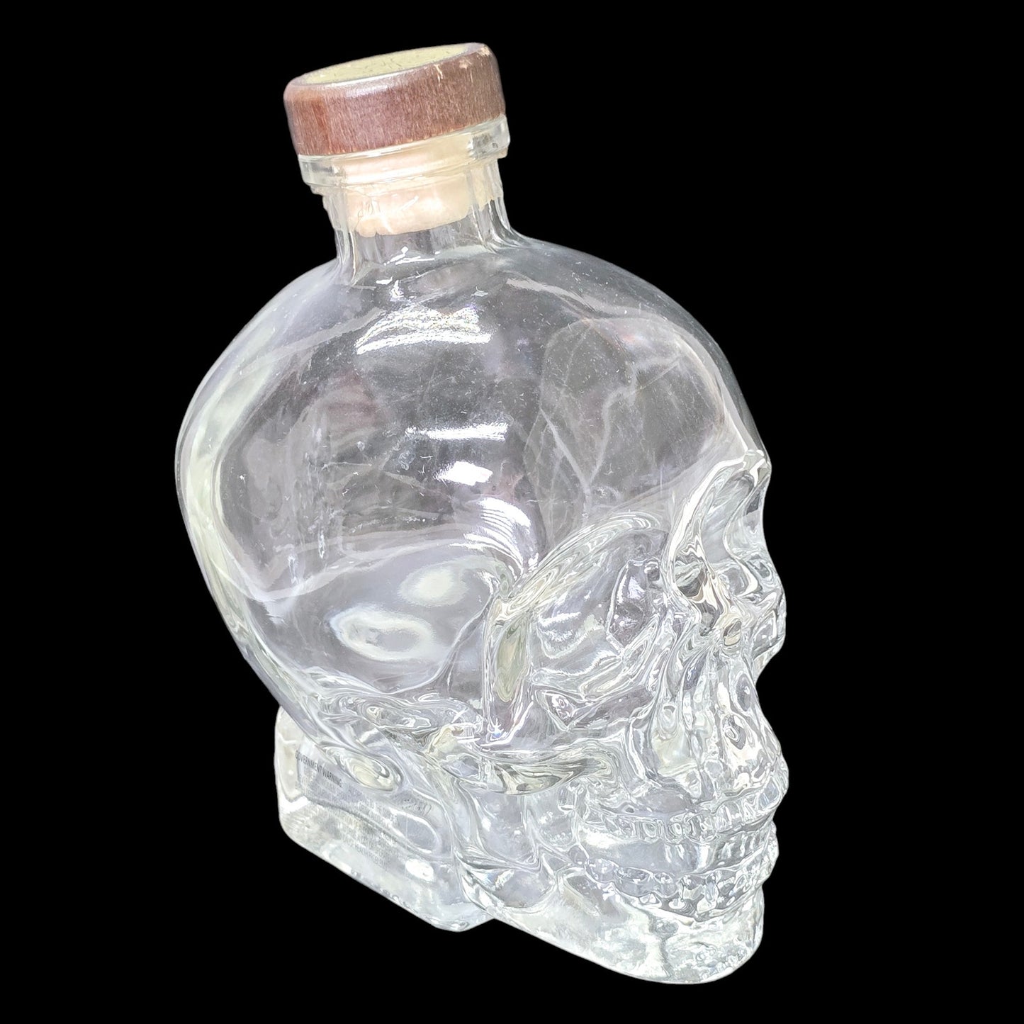 Smaller Crystal Head Vodka Skull Bottle (Empty) 750 ml w/Original Stopper 7" - Angelee