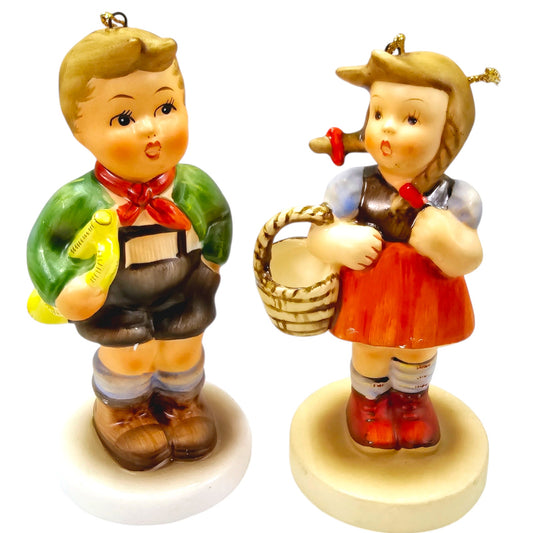 Vintage Schid, Hummel Figurines Ornaments 1983 1st Edition Boy and 1984 2nd Edition Girl