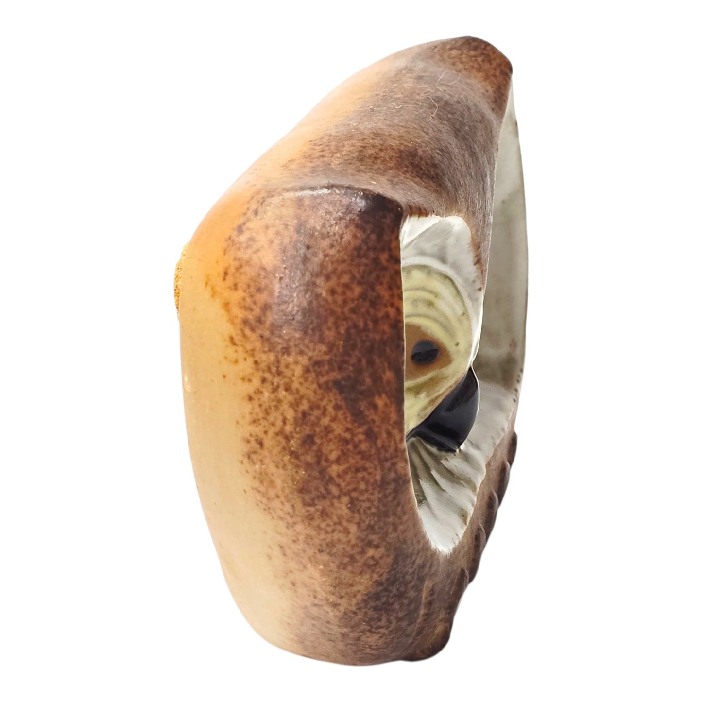 Vintage Mid-Century Owl Figurine Trinket Dish & Eyeglass Holder Desk Catchall