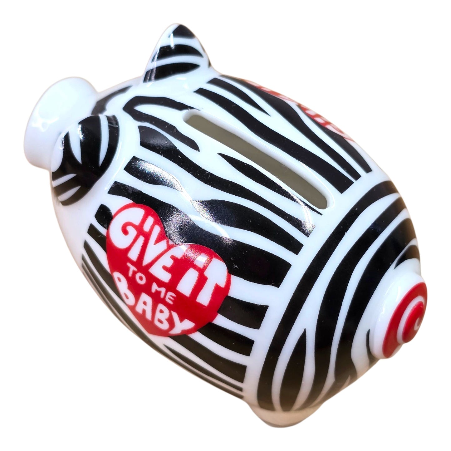 Ritzenhoff Mini Piggy Bank Zebra Stripes Petra Peschkes “Give It To Me Baby”