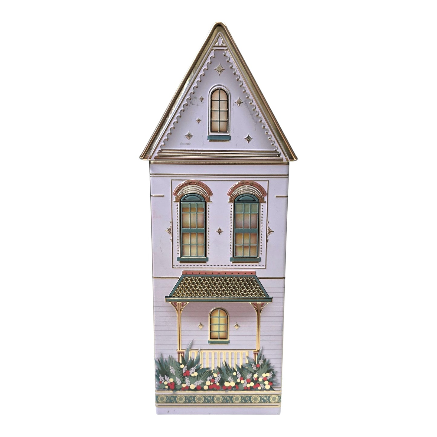 Speculoos House Tin Cookie Jar White House Christmas Gift Box Tin Netherlands