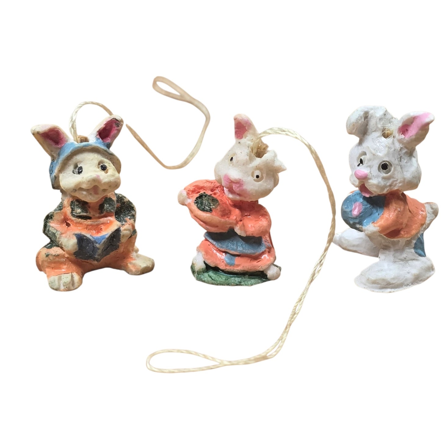 Vtg Tabletop Mini Easter Tree Decor Set - 16 Ornaments -Story of the Easter Tree