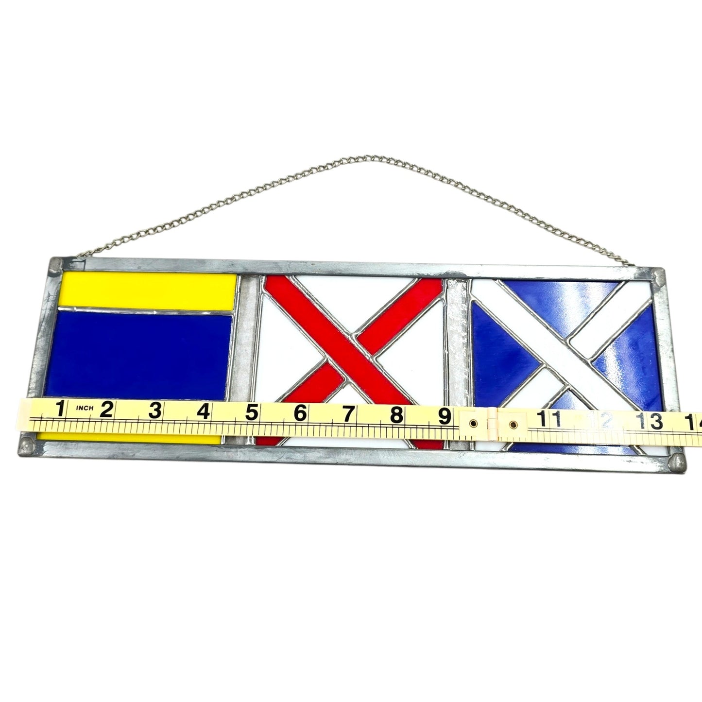 Vtg Stained Glass International Maritime Signal Flags Nautical Signals K V M