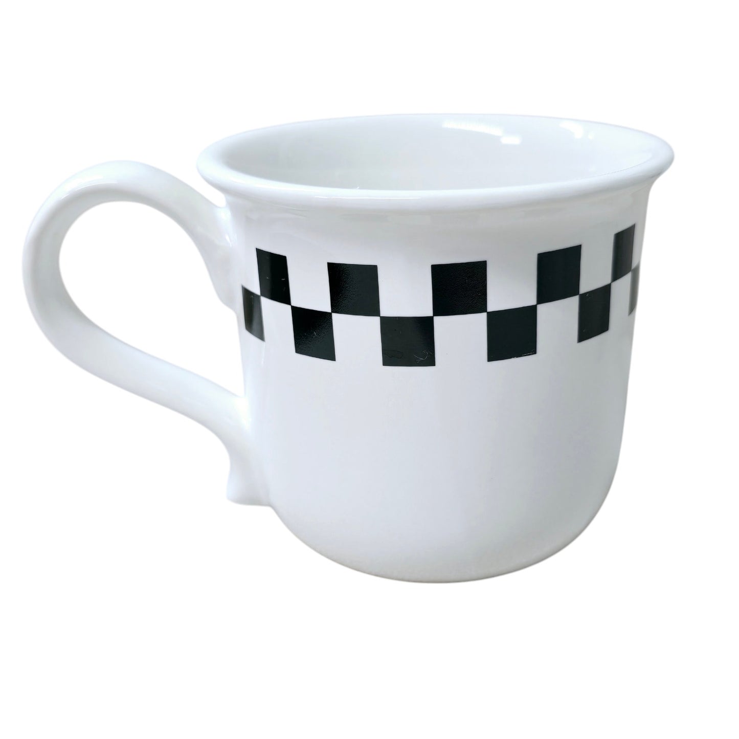 See's Candies Collectible Mug, Candy "Mary See" Coffee Mug Black White Checker