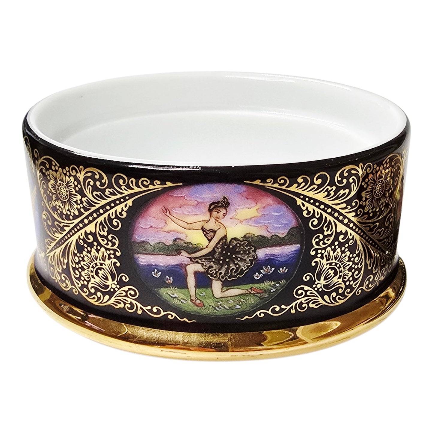 Ardleigh Elliott Swan Lake Trinket Box Porcelain Russian Ballet '92 Signed