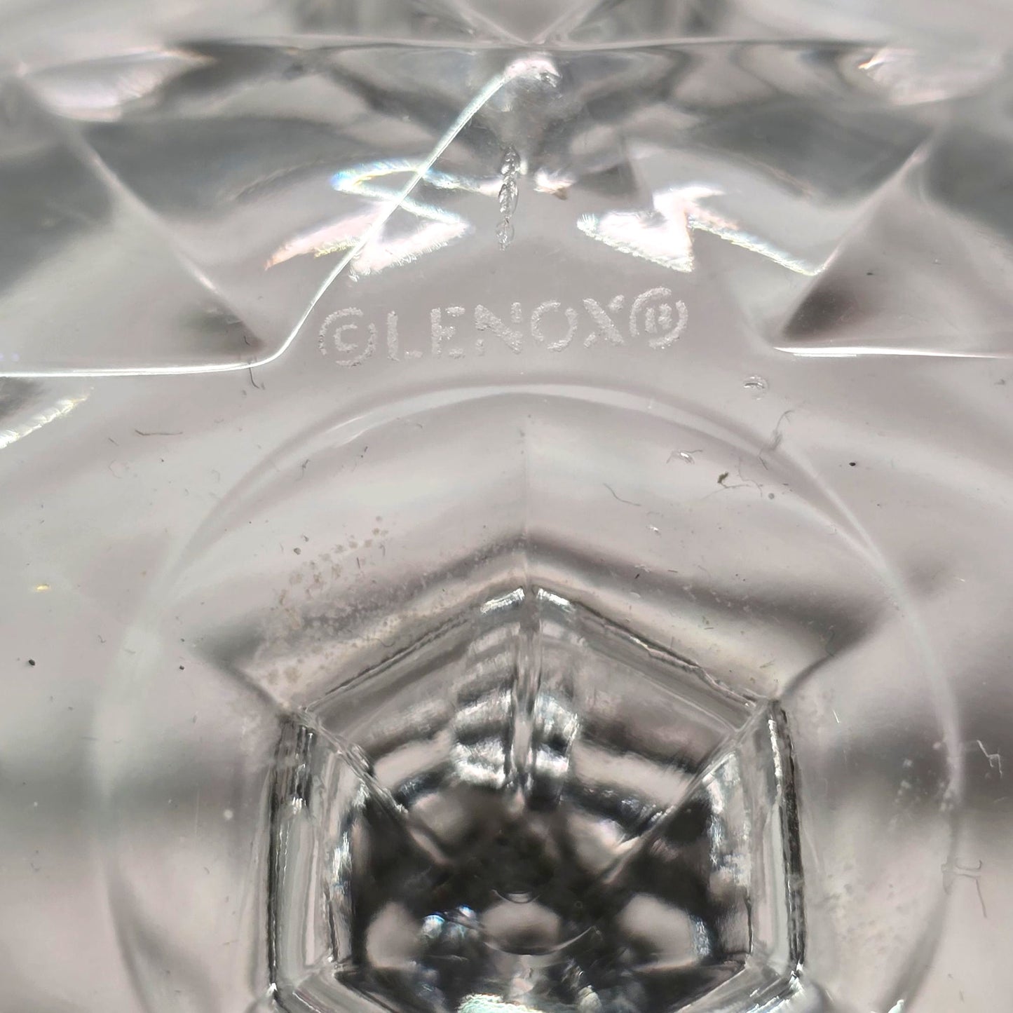 Lenox Lead Crystal Ring Holder, Lenox Ring Dish, Marked