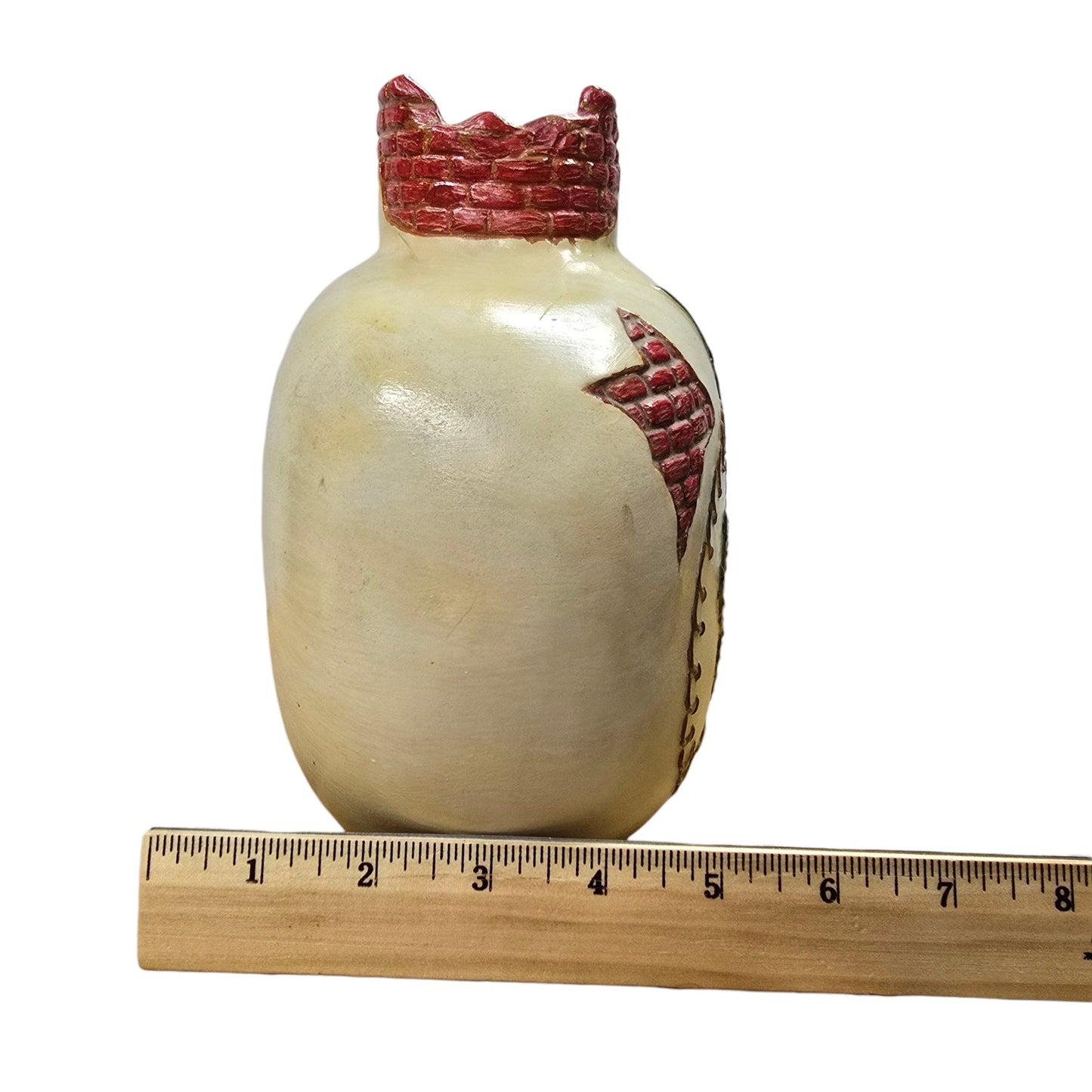 Vintage Macky Mold Southwestern Vase - Cactus, Feathers, Peace Pipe, Cow Skull