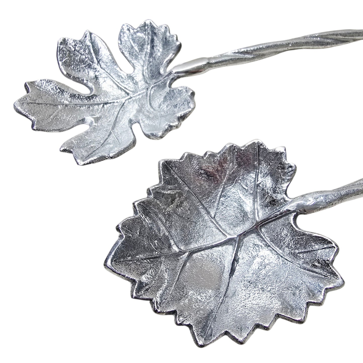 Martha Stewart Collection Park Leaves Salad Servers 2-Pc Rustic Macy's Regency NIB