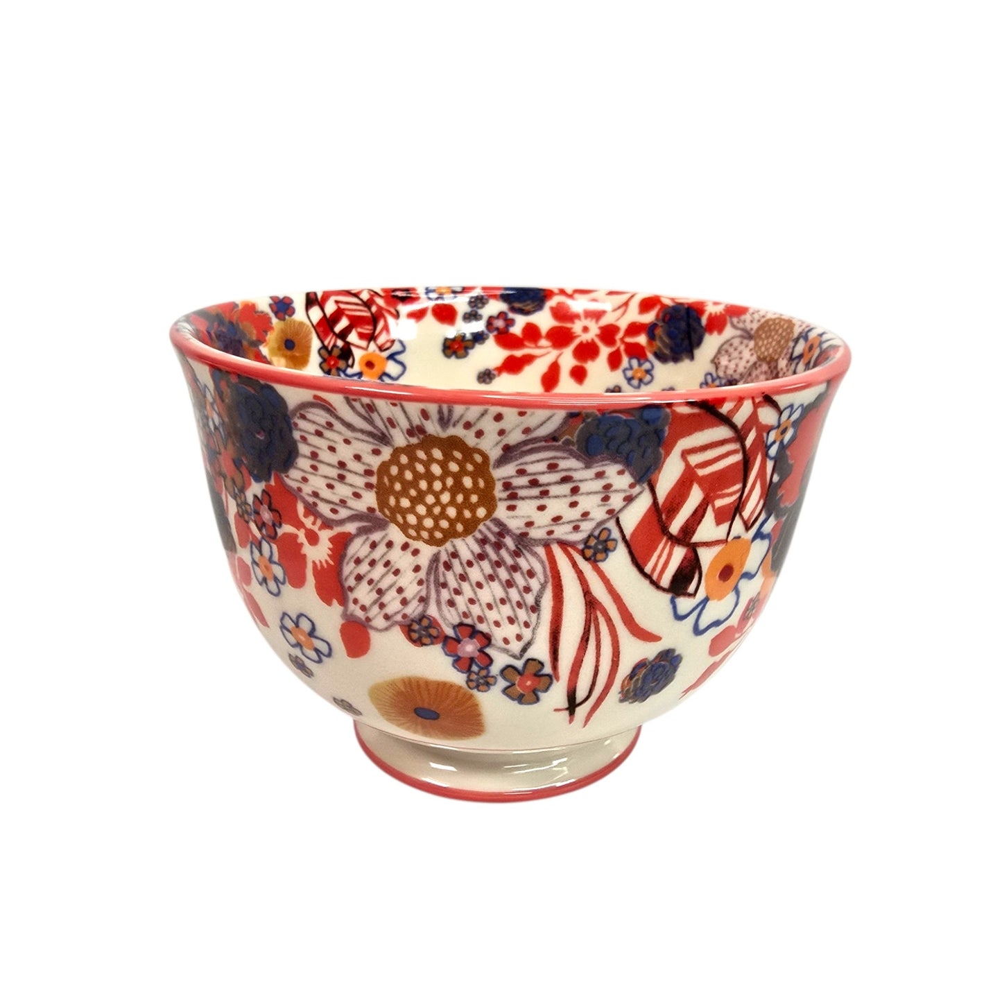 Anthropologie Teatime Monogram C Jumbo Tea Cup Coffee Mug Floral Ceramic Retired