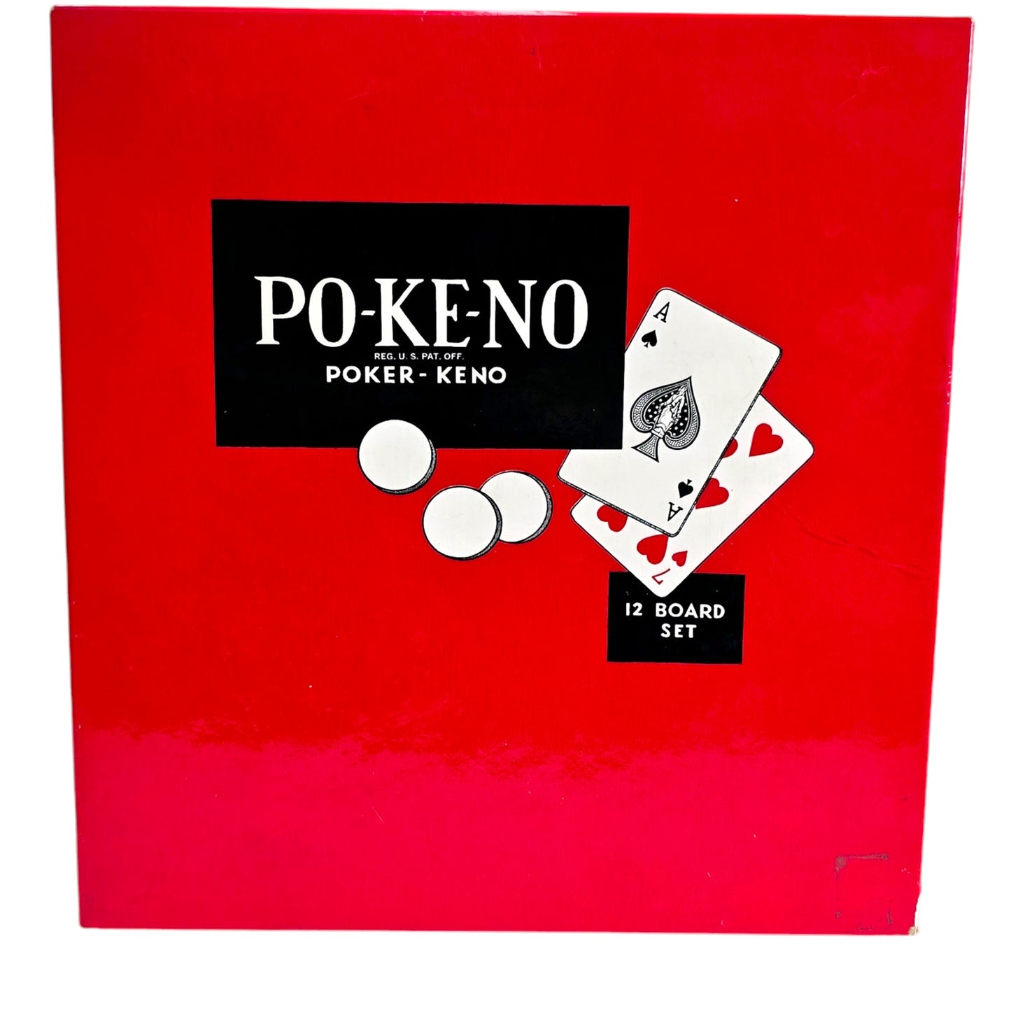 Vintage Po-Ke-No Poker - Keno Board Game, 12 Board Set, US Playing Card Co. Original Box