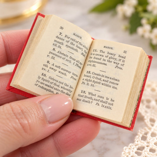 Antique Miniature Honey Drops Christian Devotional Scripture Book Pocket Size
