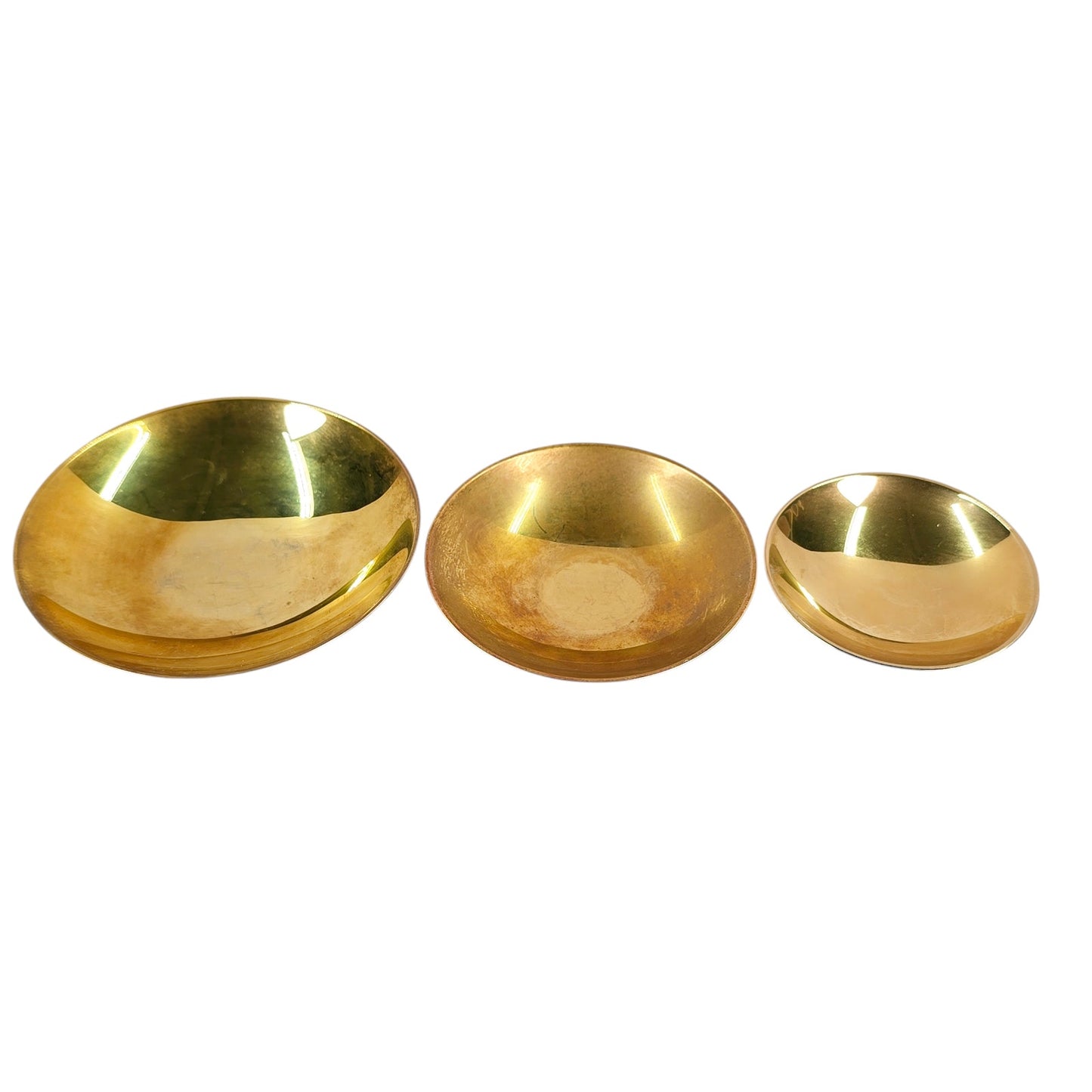 Vintage 24K Gold-Plated Small Nesting Bowls Japanese Kinpai Ceremonial Sake Cup Marked 24K GP