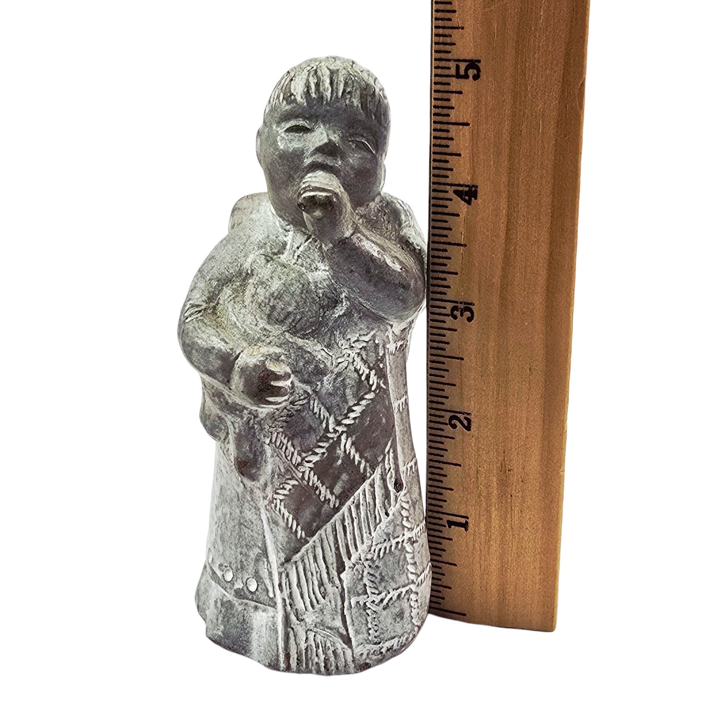 Isabel Bloom Concrete Figurine Girl Angel Teddy Sucking Thumb Yawning '98 Signed