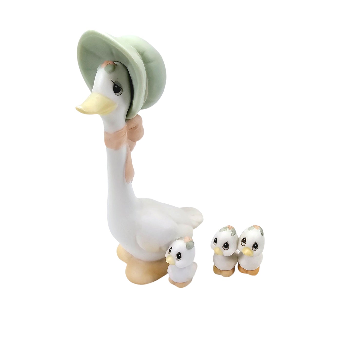 2 Pc Precious Moments Goose with Ducklings Honk If You Love Jesus Porcelain Figurine 3.5" H, Original Box