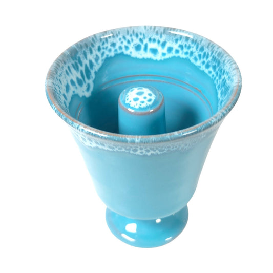 Pythagorean Greedy Cup Blue White Glazed Pottery Goblet Cup of Justice