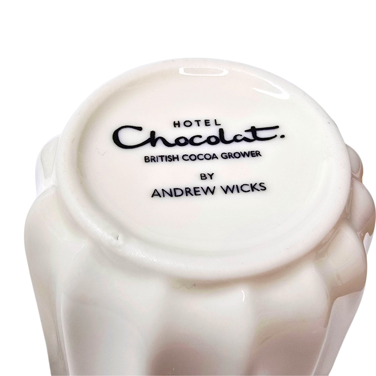Hotel Chocolat White Cups Set 2 Andrew Wicks Handleless Cocoa Mugs Modern
