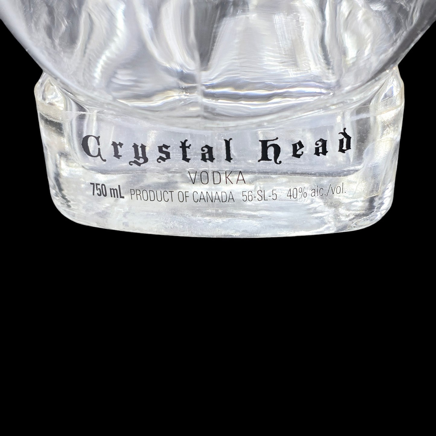 Smaller Crystal Head Vodka Skull Bottle (Empty) 750 ml w/Original Stopper 7"