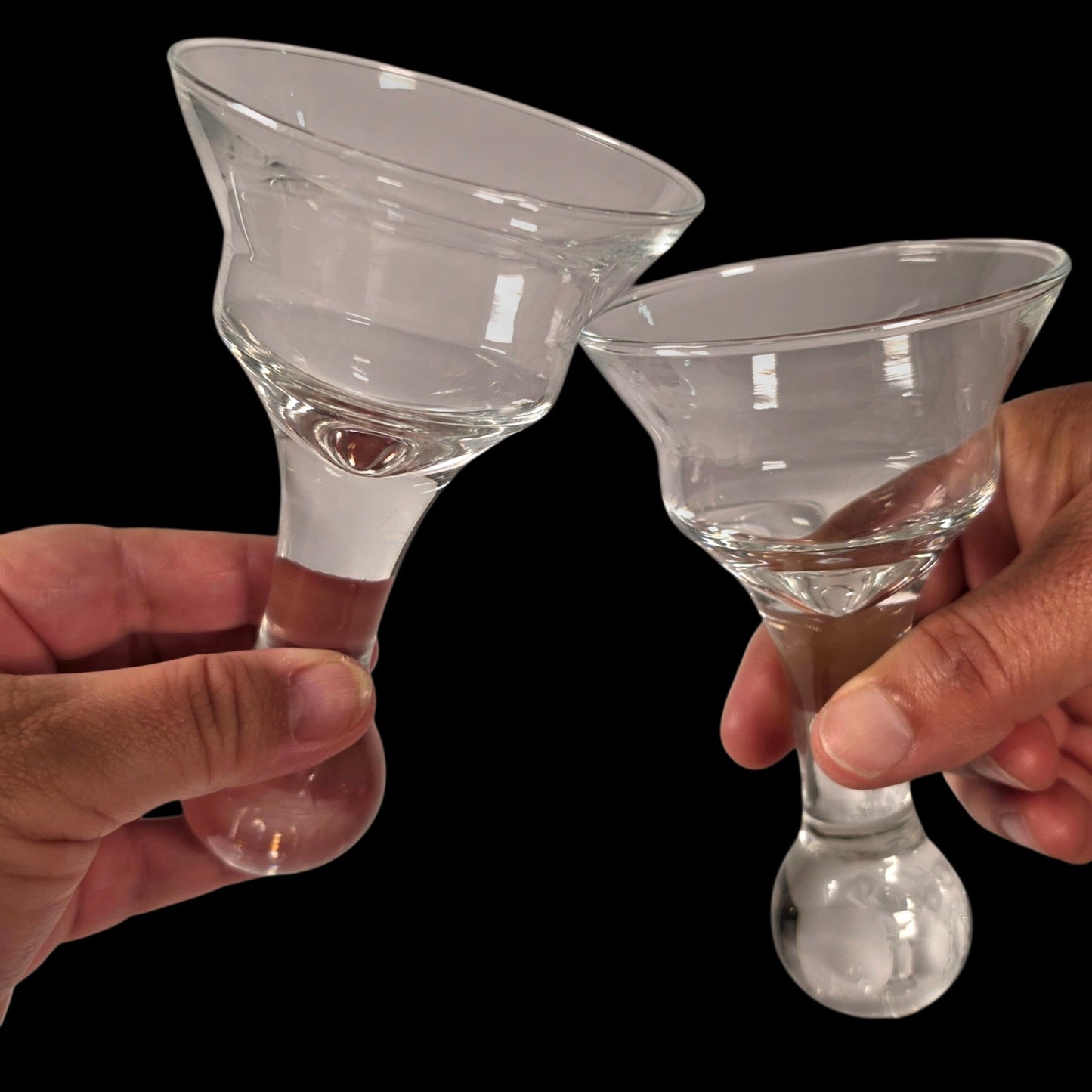 Vintage Glass Stirrup Glasses Stirrup Cups Set of 6 Equestrian Barware