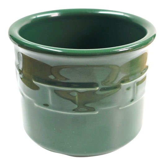 Longaberger Pottery Planter Ivy Green Woven Traditions Salt Crock Country Table