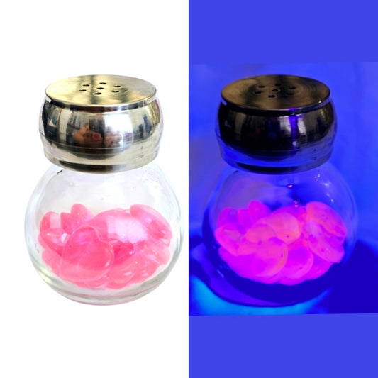 Pink Heart Beads GLOW LIVE-CRAFTED SHAKER + 3 PINS Join me LIVE to give Input, or Give me Creative Freedom! Love, Valentine, Valentine's