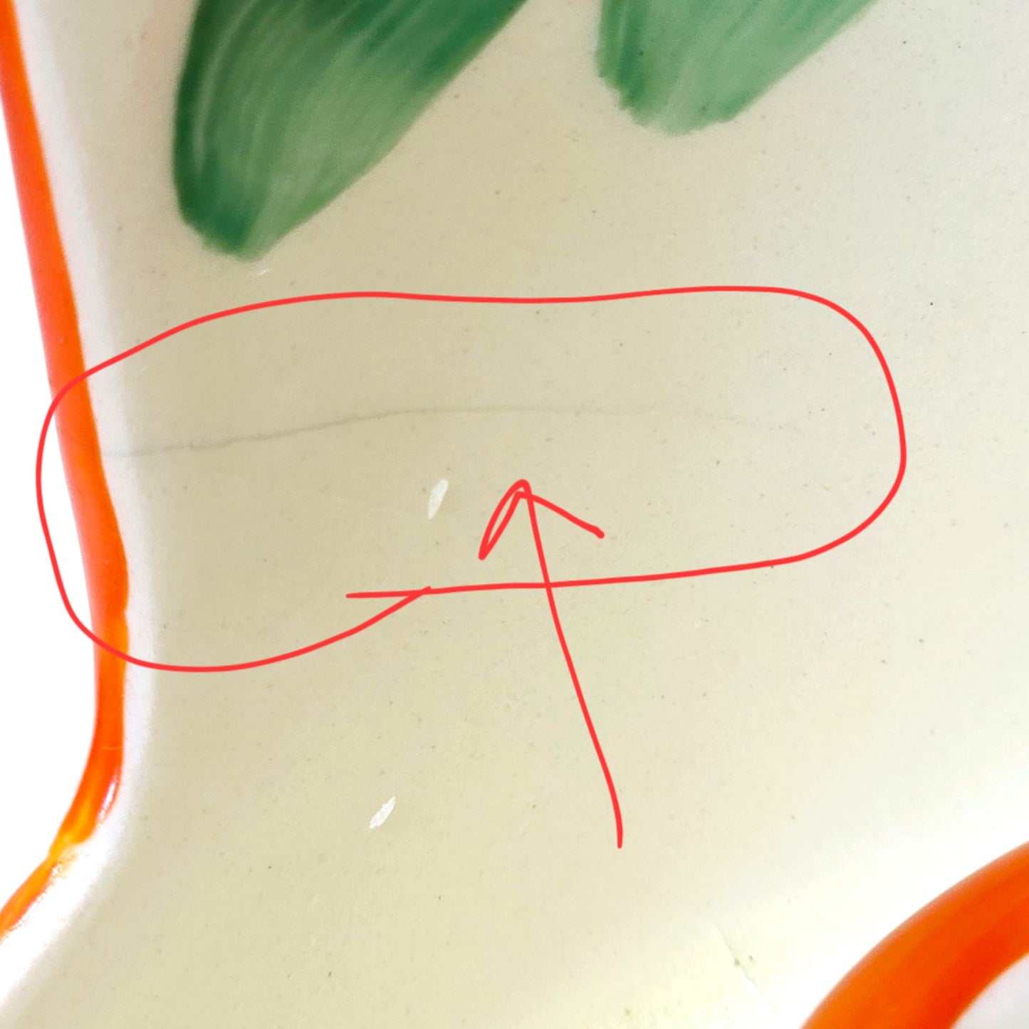 AS IS Czechoslovakia Art Deco Vintage Urbach Ditmar Hand Painted Candleholder FLAW