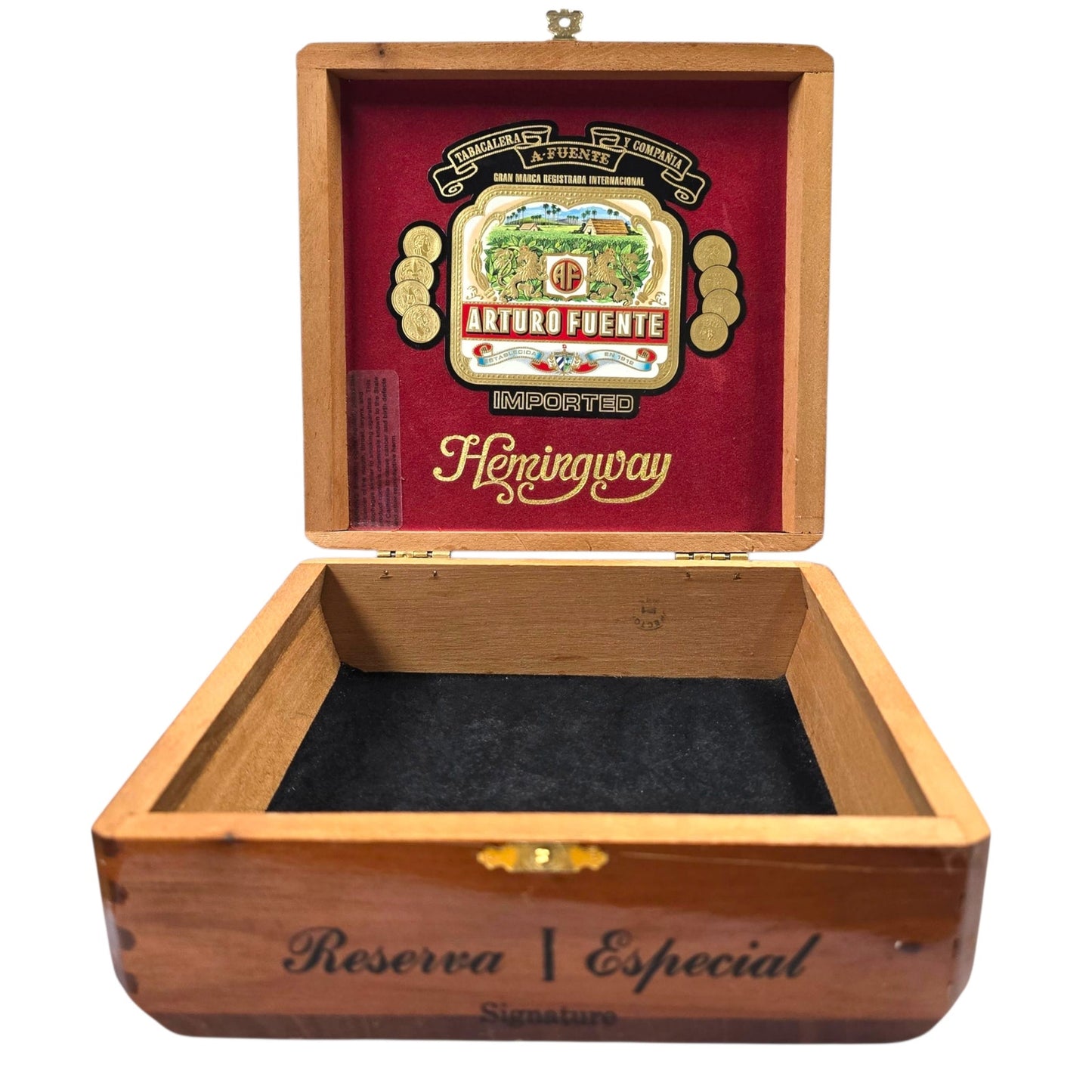 Arturo Fuente Hemingway Cigar Box Reserva Especial Empty Wooden Box Treasure Box