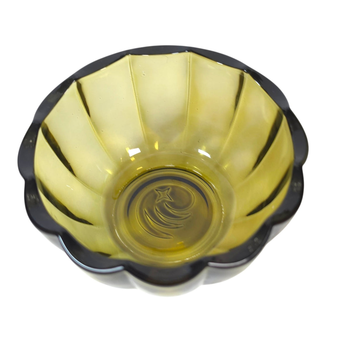 Olive Green Glass Pumpkin Jar with Lid Decorative Fall Trinket Container