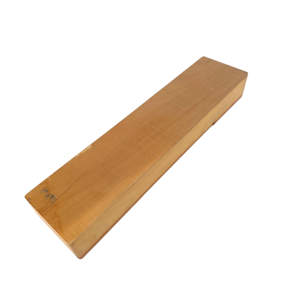 Vintage Wooden Sliding Lid Pencil Box - Hand-Painted Train Motif Mid Century 9"