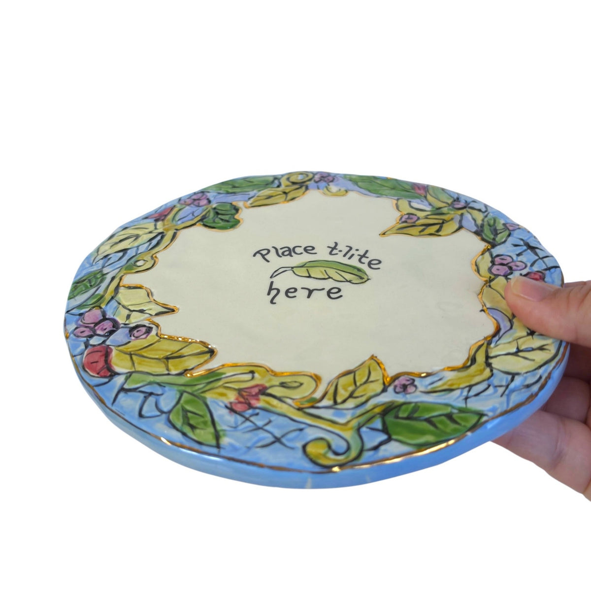 Blue Sky Clayworks 2003 Angel of Light Christmas Candle Underplate Trivet