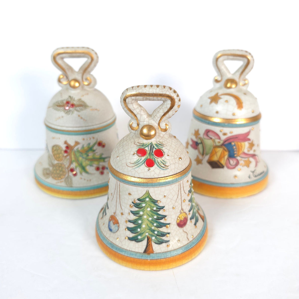 Vintage Veneto Flair V Tiziano Italian Christmas Bells Set 3 1973 1975 1976