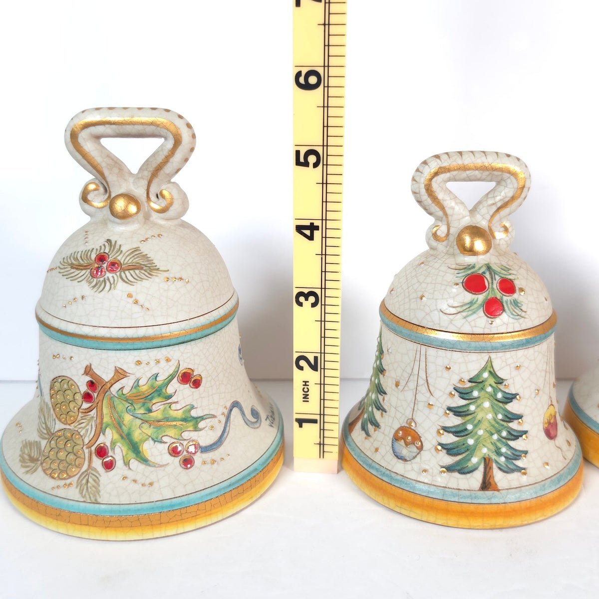 Vintage Veneto Flair V Tiziano Italian Christmas Bells Set 3 1973 1975 1976